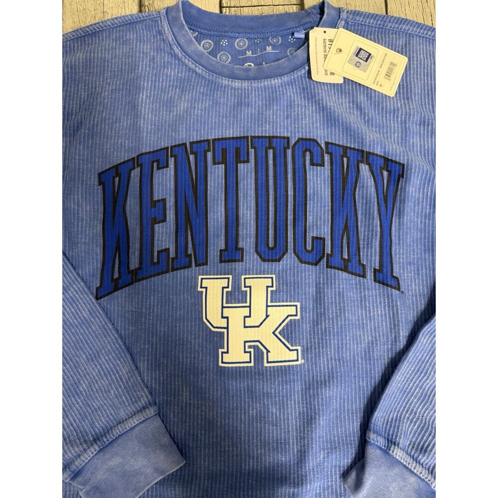 NWT Women’s Pressbox Kentucky Wildcats Ribbed Crewneck Sweatshirt Medium Oversiz - Picture 2 of 8